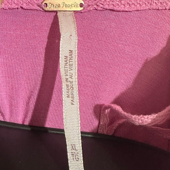 NWT Free People Tea Time Plumeria Boho Cropped Long Puffy Sleeve Shirt Sz XL - Picture 7 of 9